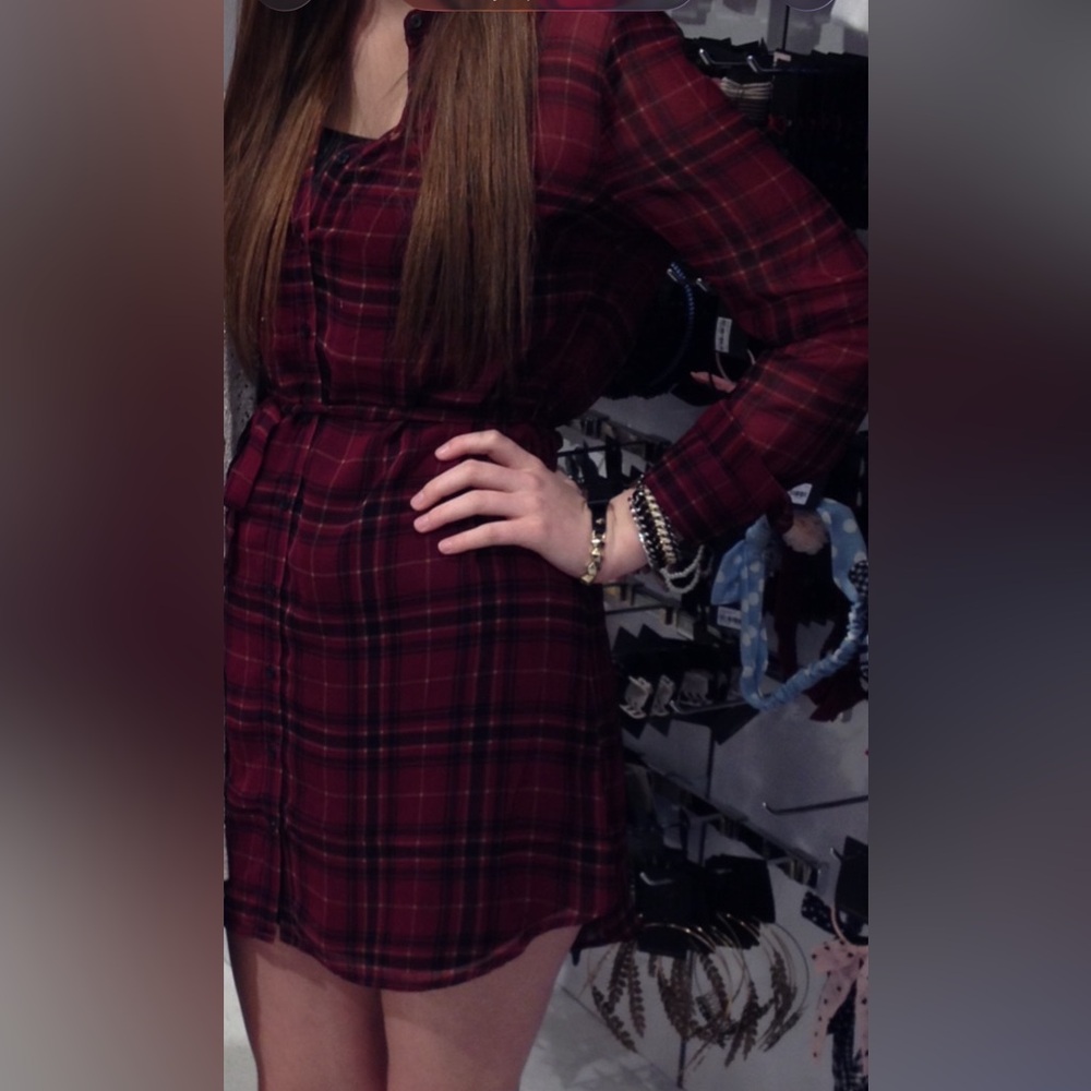 Jack by BB Dakota Red and Black Plaid Blouse